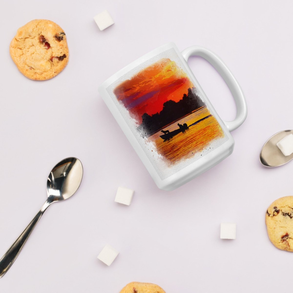 Sunset on the Lake Mug - DoggyLoveandMore