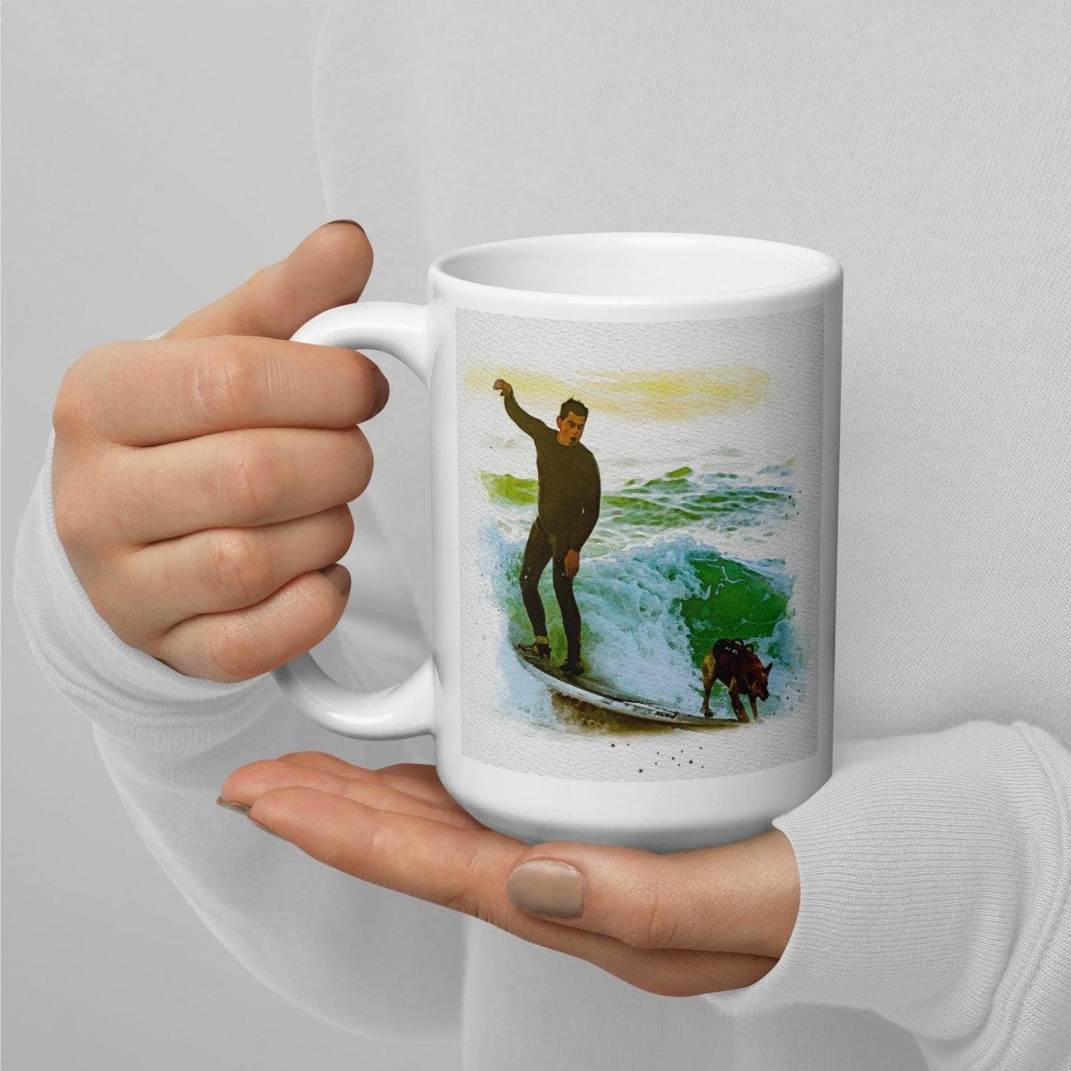 Surf Dog Mug - DoggyLoveandMore