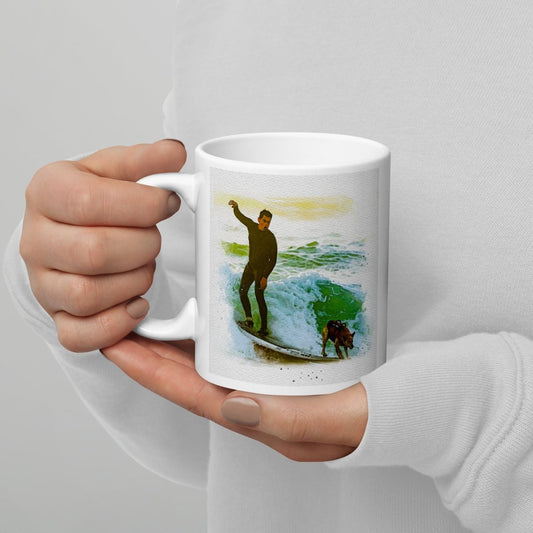 Surf Dog Mug - DoggyLoveandMore