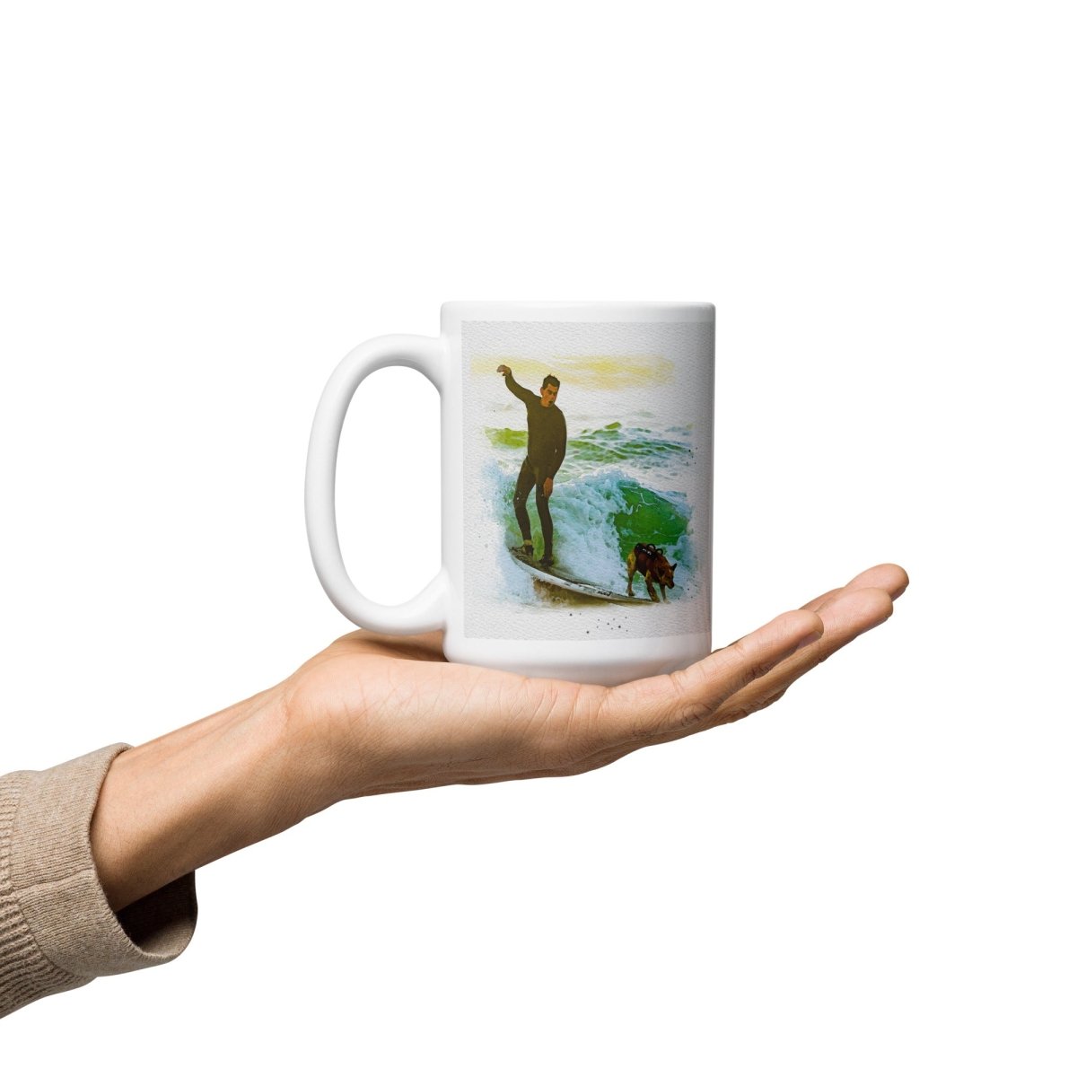 Surf Dog Mug - DoggyLoveandMore