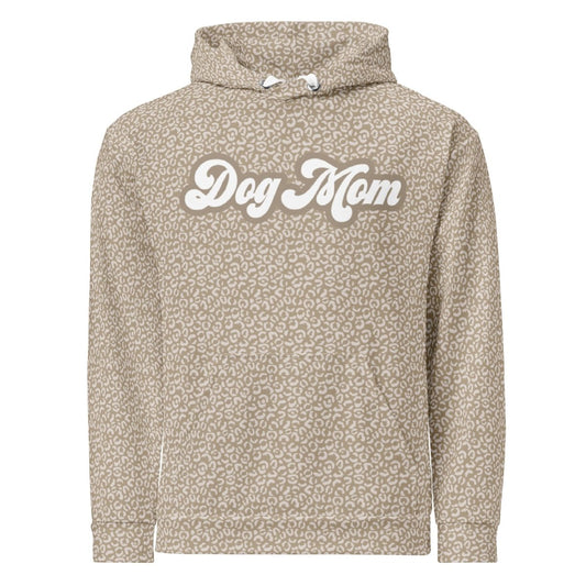 Taupe Leopard Print Dog Mom Hoodie - DoggyLoveandMore