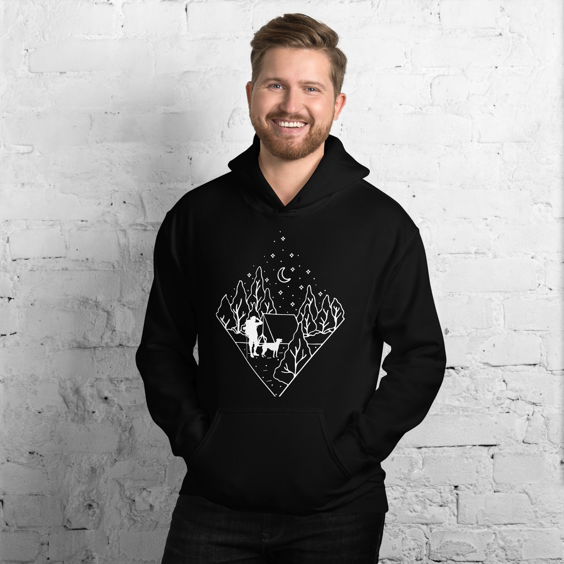 Dog Dad Camping Hoodie - DoggyLoveandMore