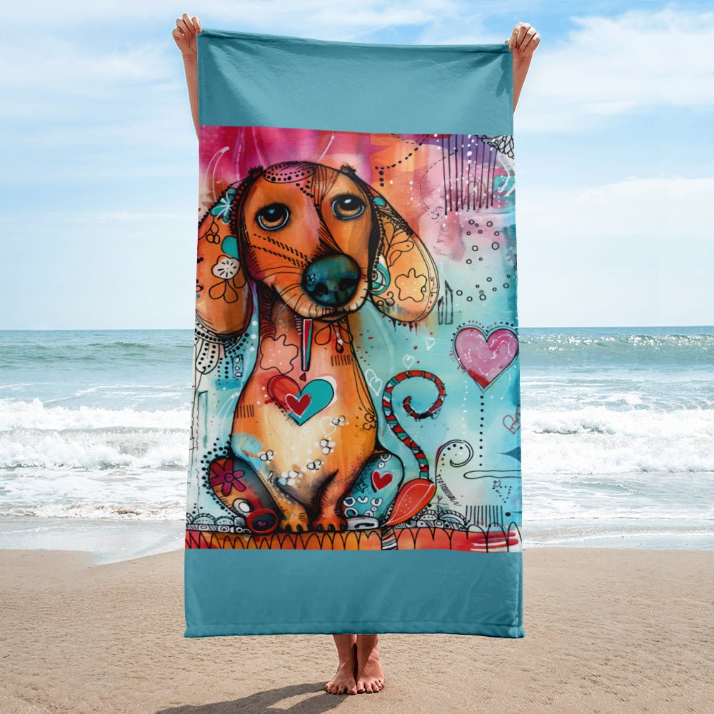 Weiner Dog Beach Towel - DoggyLoveandMore