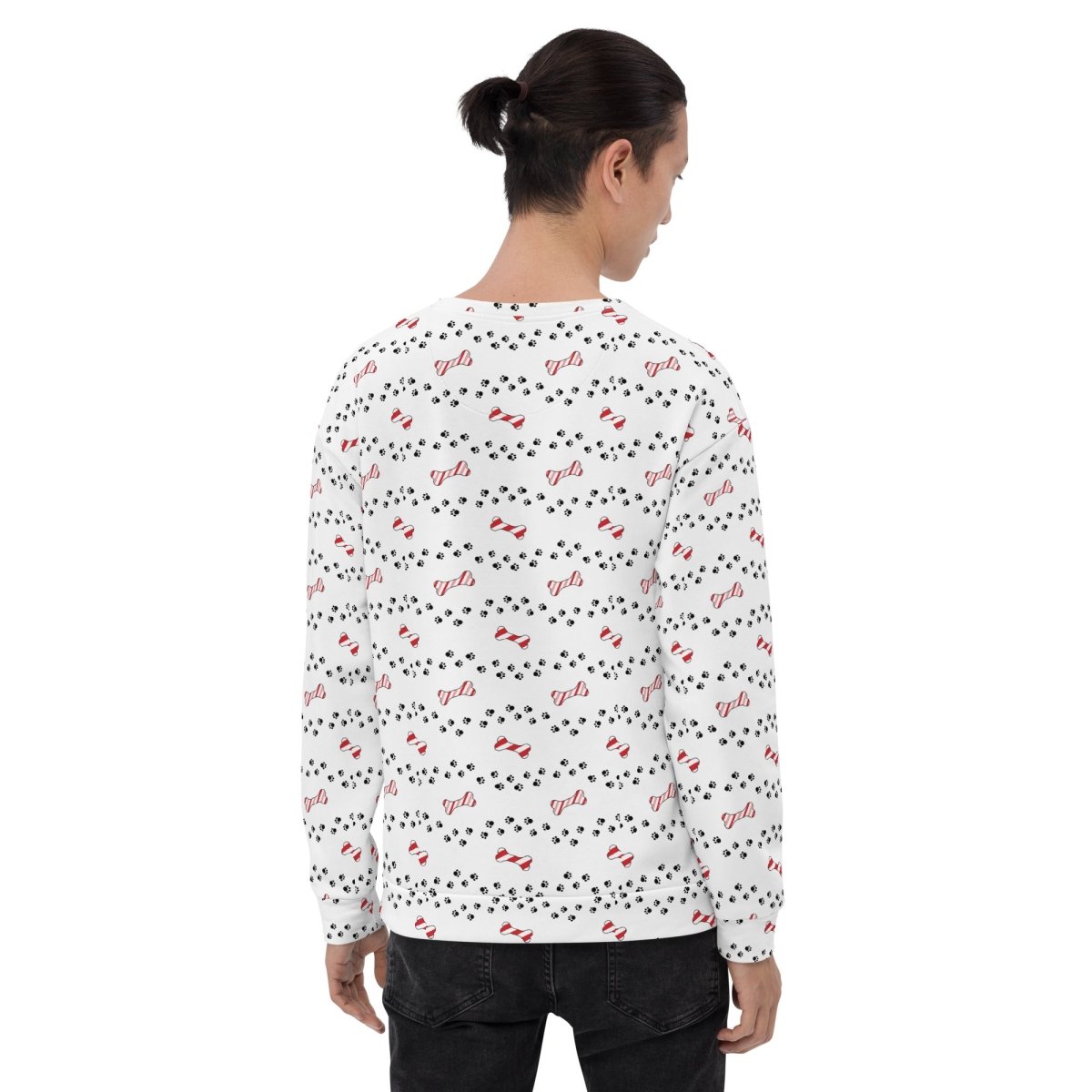 White Merry Christmas Paw Sweatshirt - DoggyLoveandMore