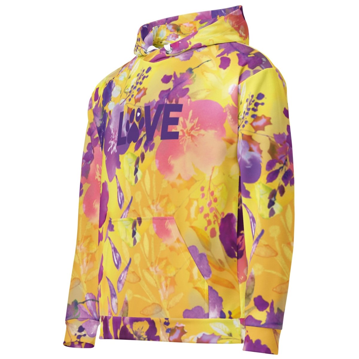 Yellow Floral Dog Mom Hoodie - DoggyLoveandMore