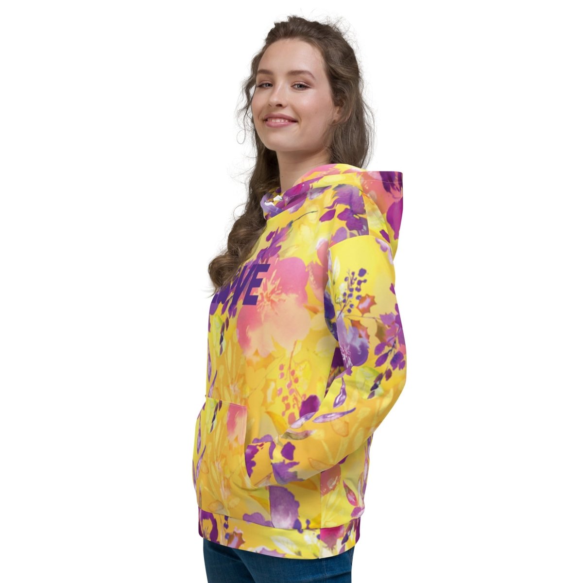 Yellow Floral Dog Mom Hoodie - DoggyLoveandMore