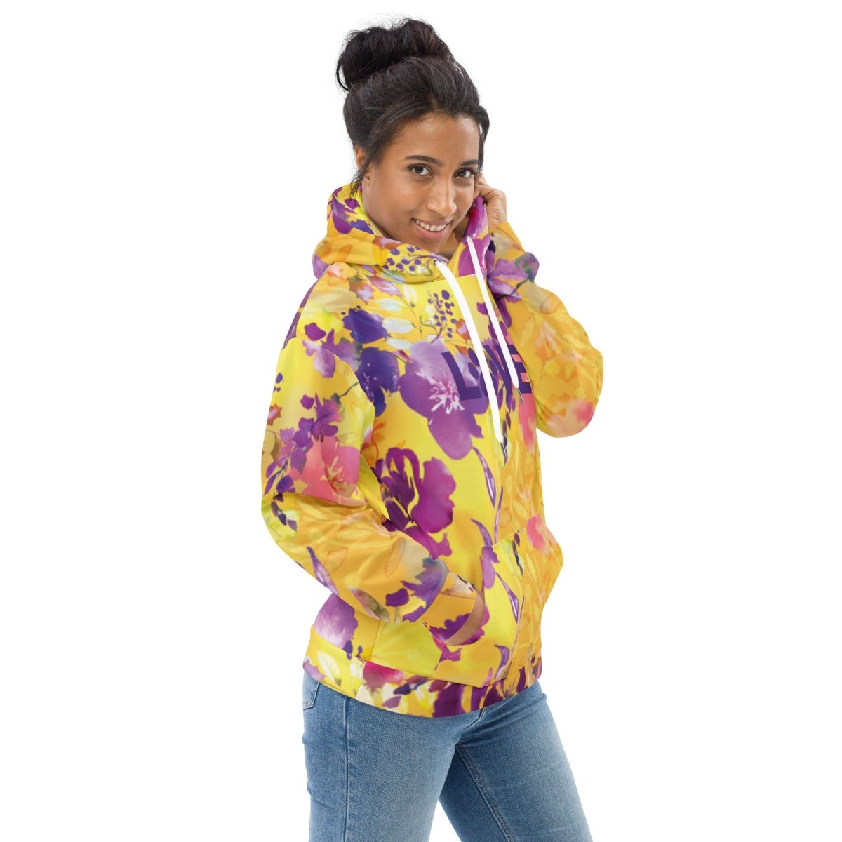 Yellow Floral Dog Mom Hoodie - DoggyLoveandMore