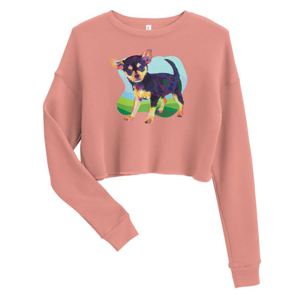 Black and Tan Chihuahua Crop Sweatshirt - DoggyLoveandMore