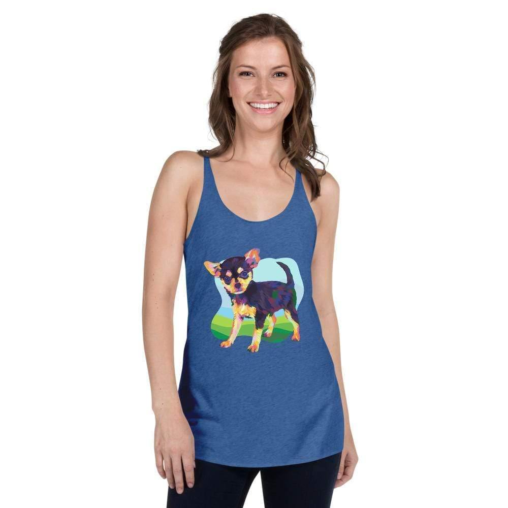 Black and Tan Chihuahua Racerback Tank Top-DoggyLoveandMore