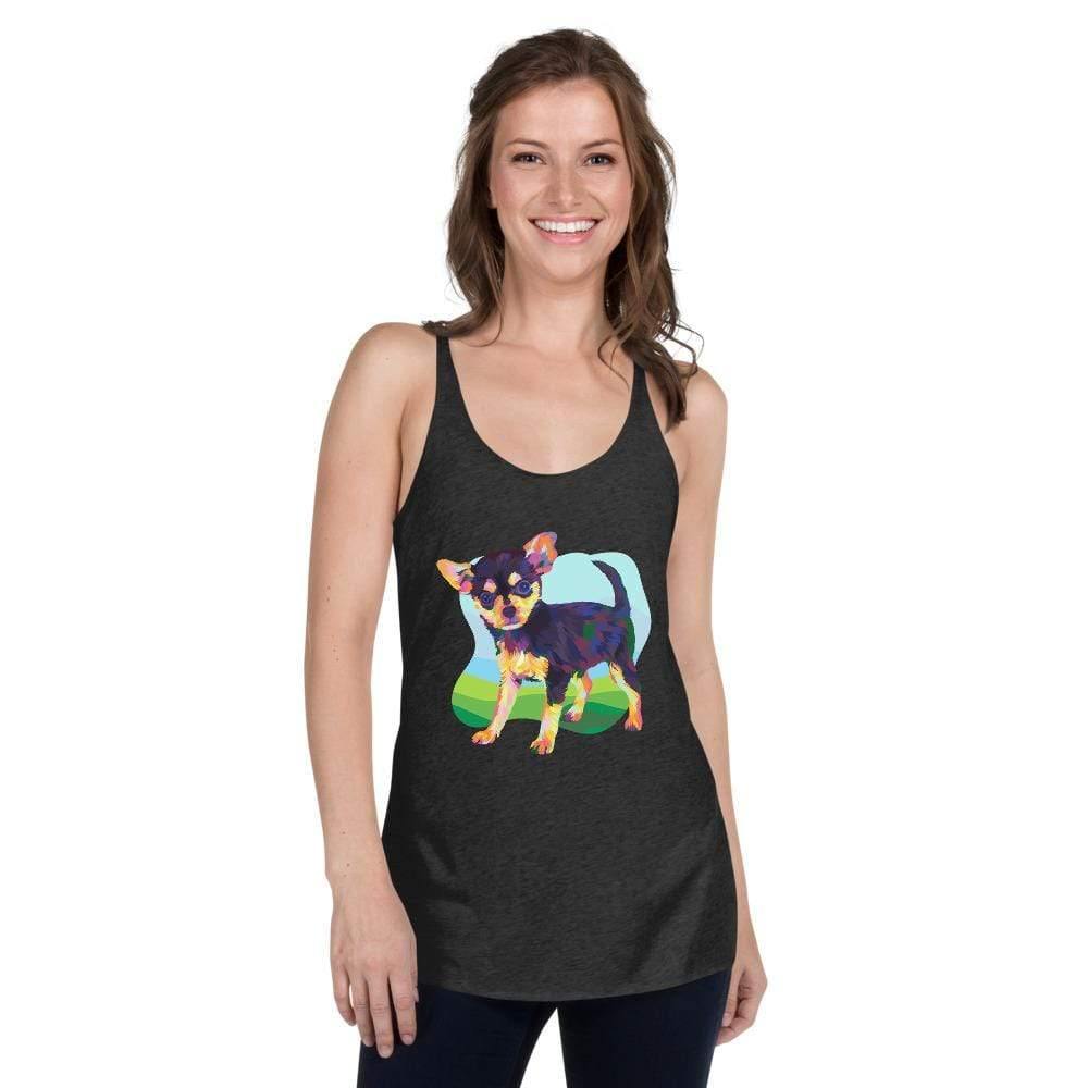 Black and Tan Chihuahua Racerback Tank Top - DoggyLoveandMore