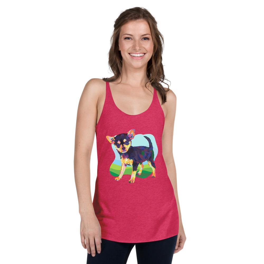 Black and Tan Chihuahua Racerback Tank - DoggyLoveandMore