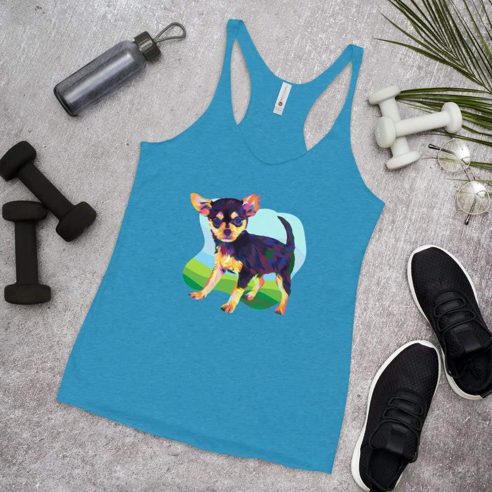 Black and Tan Chihuahua Racerback Tank - DoggyLoveandMore