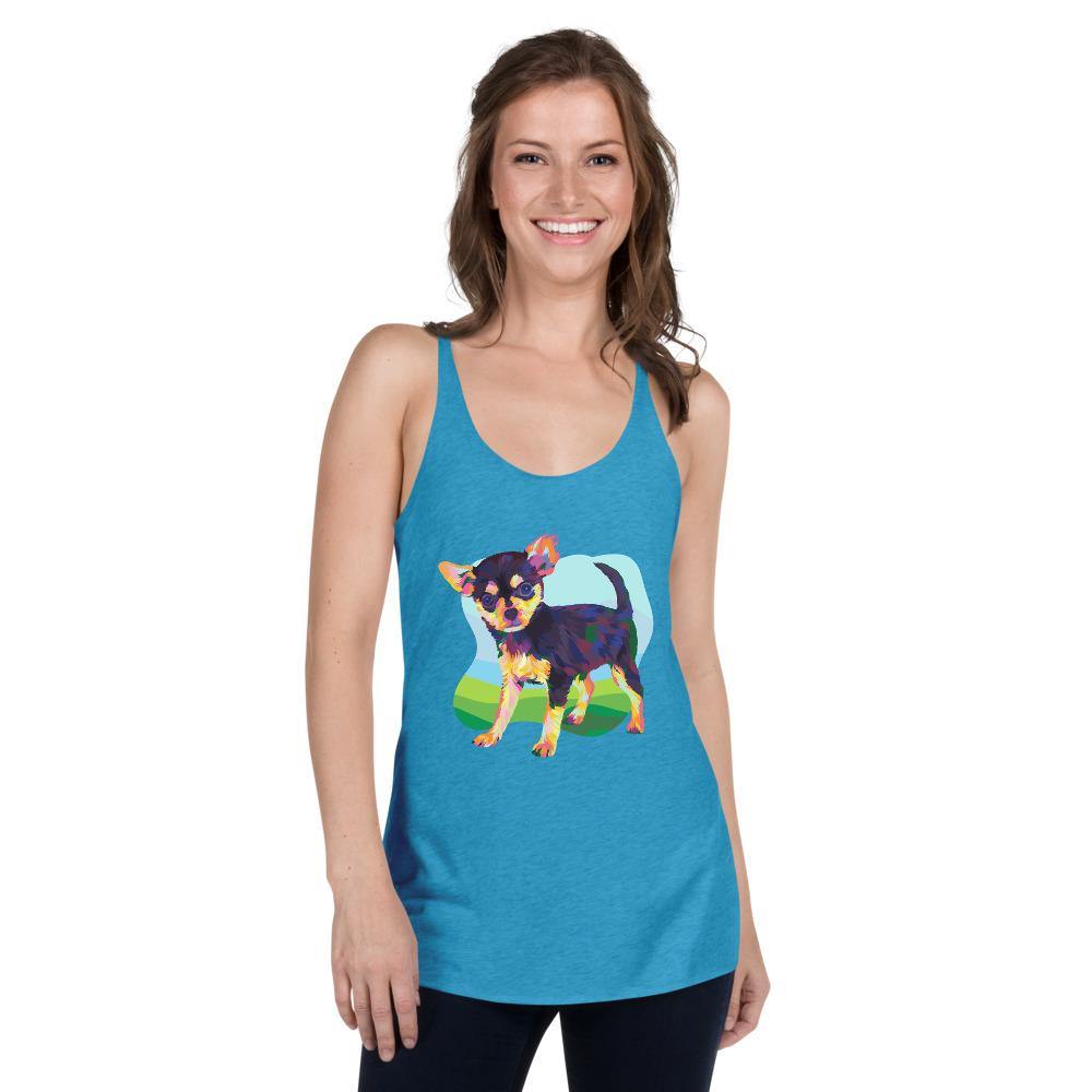 Black and Tan Chihuahua Racerback Tank - DoggyLoveandMore