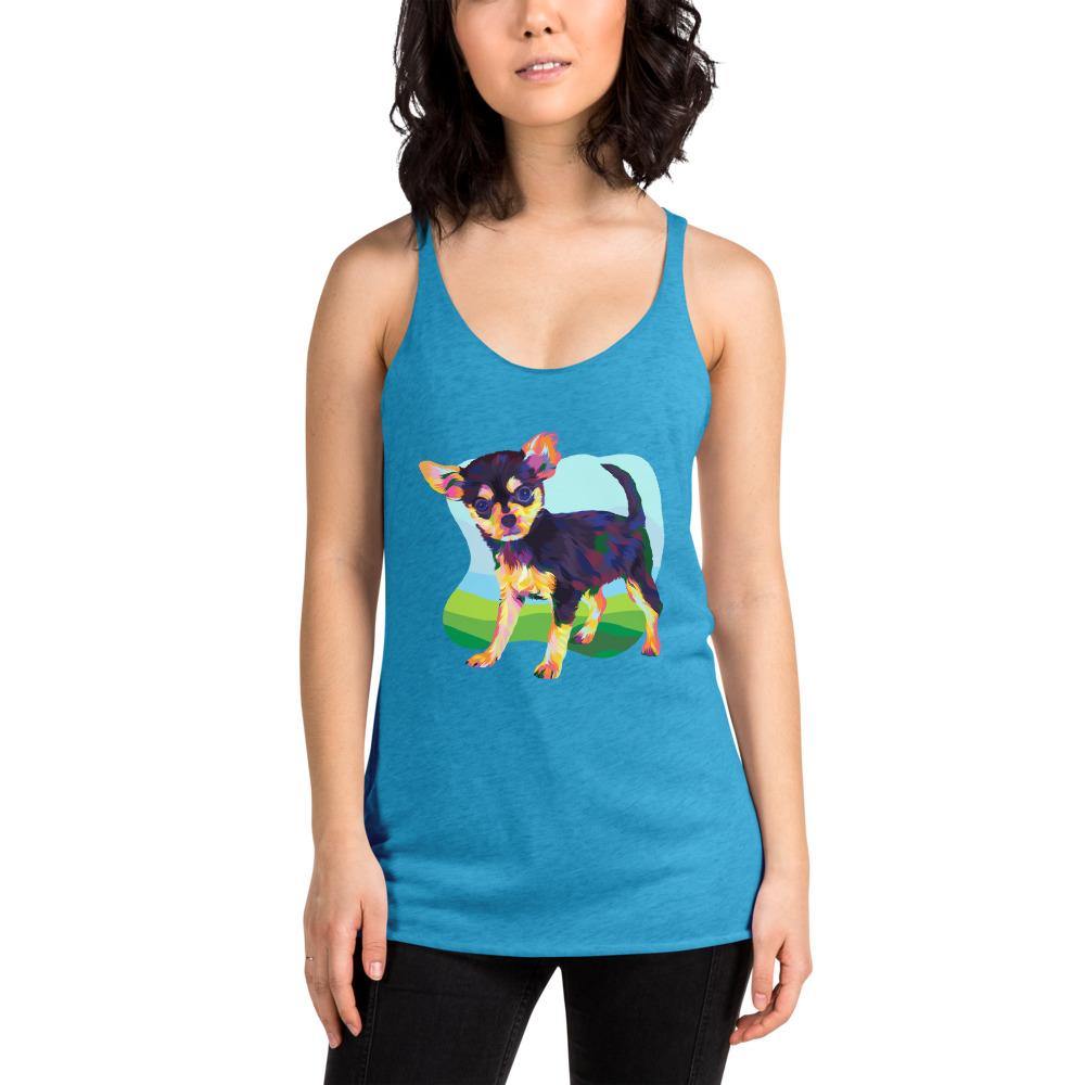 Black and Tan Chihuahua Racerback Tank - DoggyLoveandMore