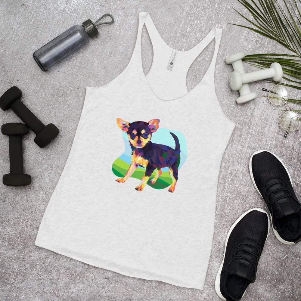 Black and Tan Chihuahua Racerback Tank Top - DoggyLoveandMore