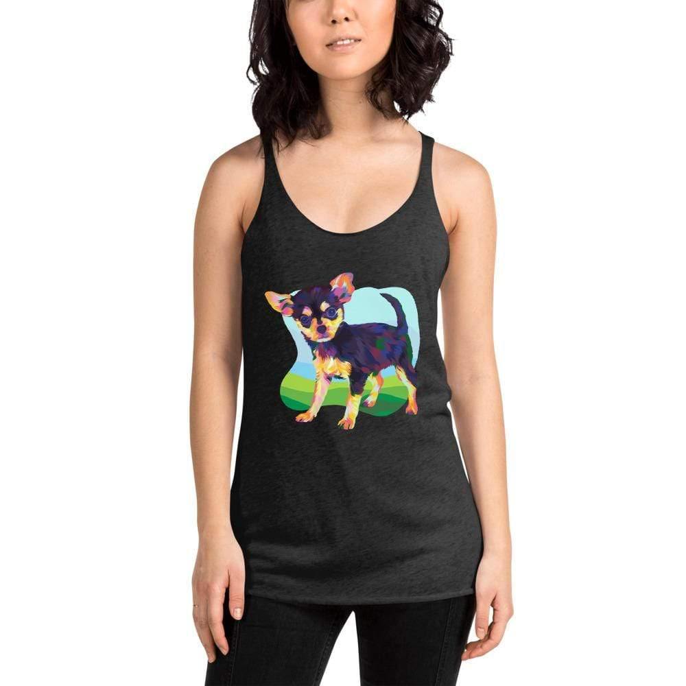 Black and Tan Chihuahua Racerback Tank Top - DoggyLoveandMore