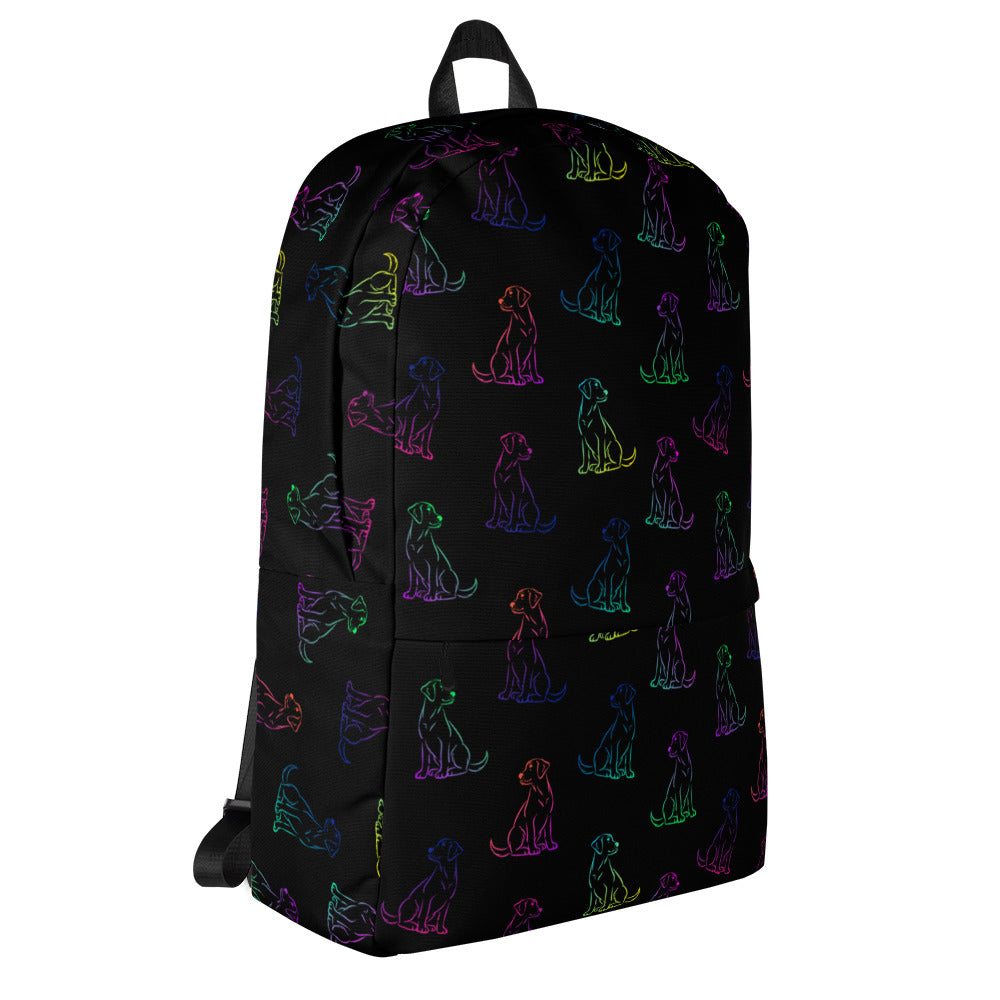 Black Rainbow Dog Backpack-DoggyLoveandMore