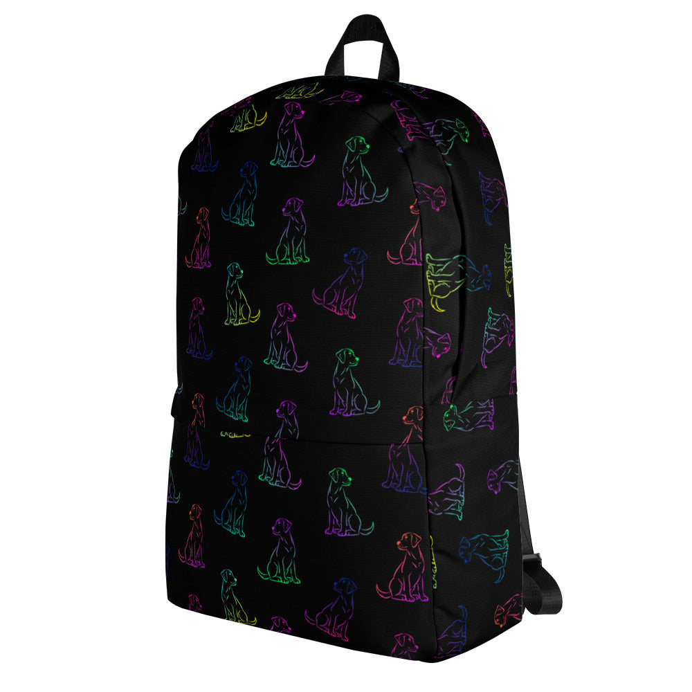 Black Rainbow Dog Backpack-DoggyLoveandMore