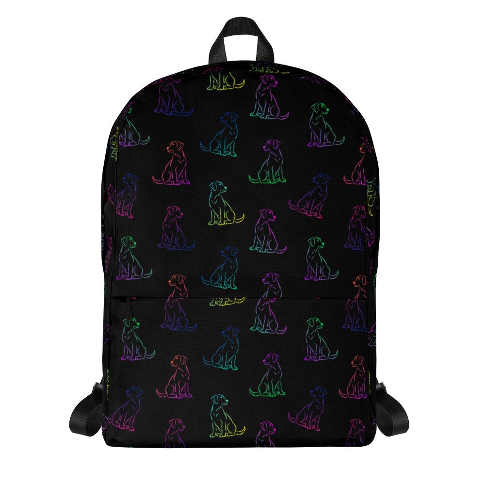 Black Rainbow Dog Backpack - DoggyLoveandMore