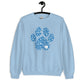Blue Snowflake Dog Paw Sweatshirt - DoggyLoveandMore