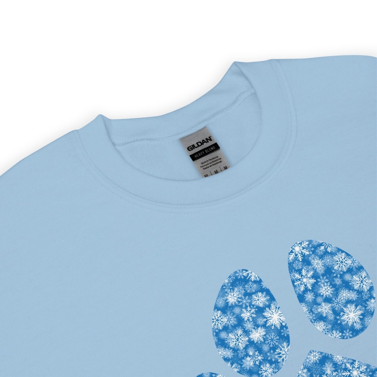 Blue Snowflake Dog Paw Sweatshirt - DoggyLoveandMore