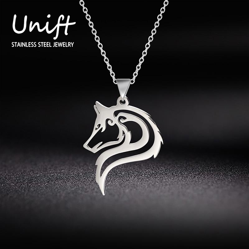 Carved Wolf Pendant Necklace - DoggyLoveandMore