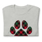 Christmas Plaid Dog Paw T-Shirt - DoggyLoveandMore