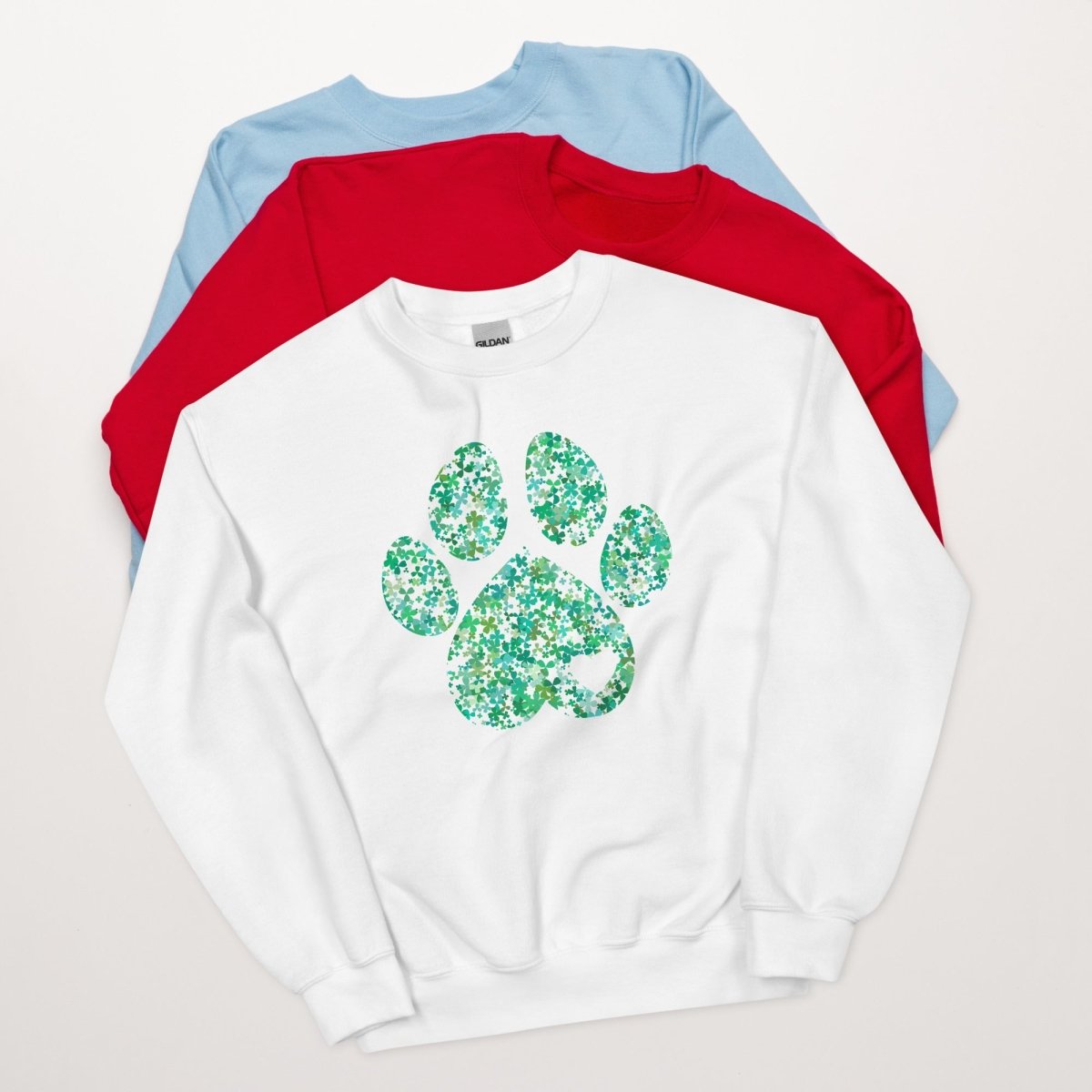 Clover Leaf Dog Paw Sweatshirt - DoggyLoveandMore
