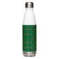 Dark Green Paw Prints Stainless Steel Water Bottle - DoggyLoveandMore