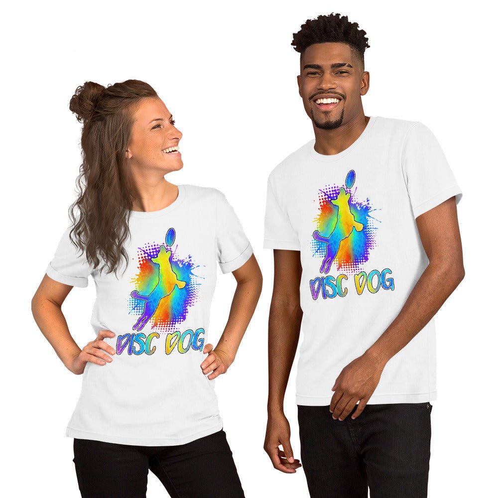 Disc Dog Watercolor T-Shirt - DoggyLoveandMore