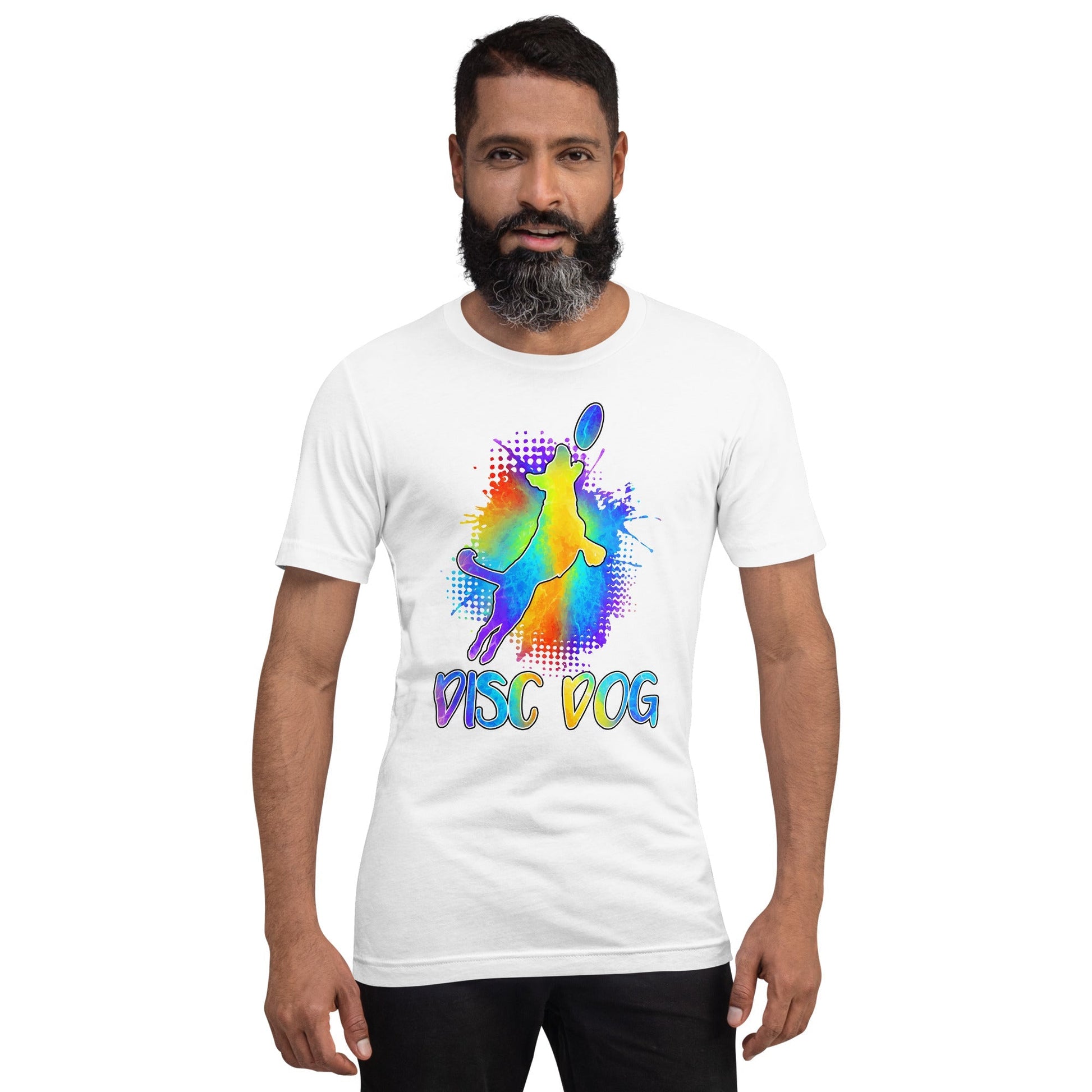 Disc Dog Watercolor T-Shirt - DoggyLoveandMore