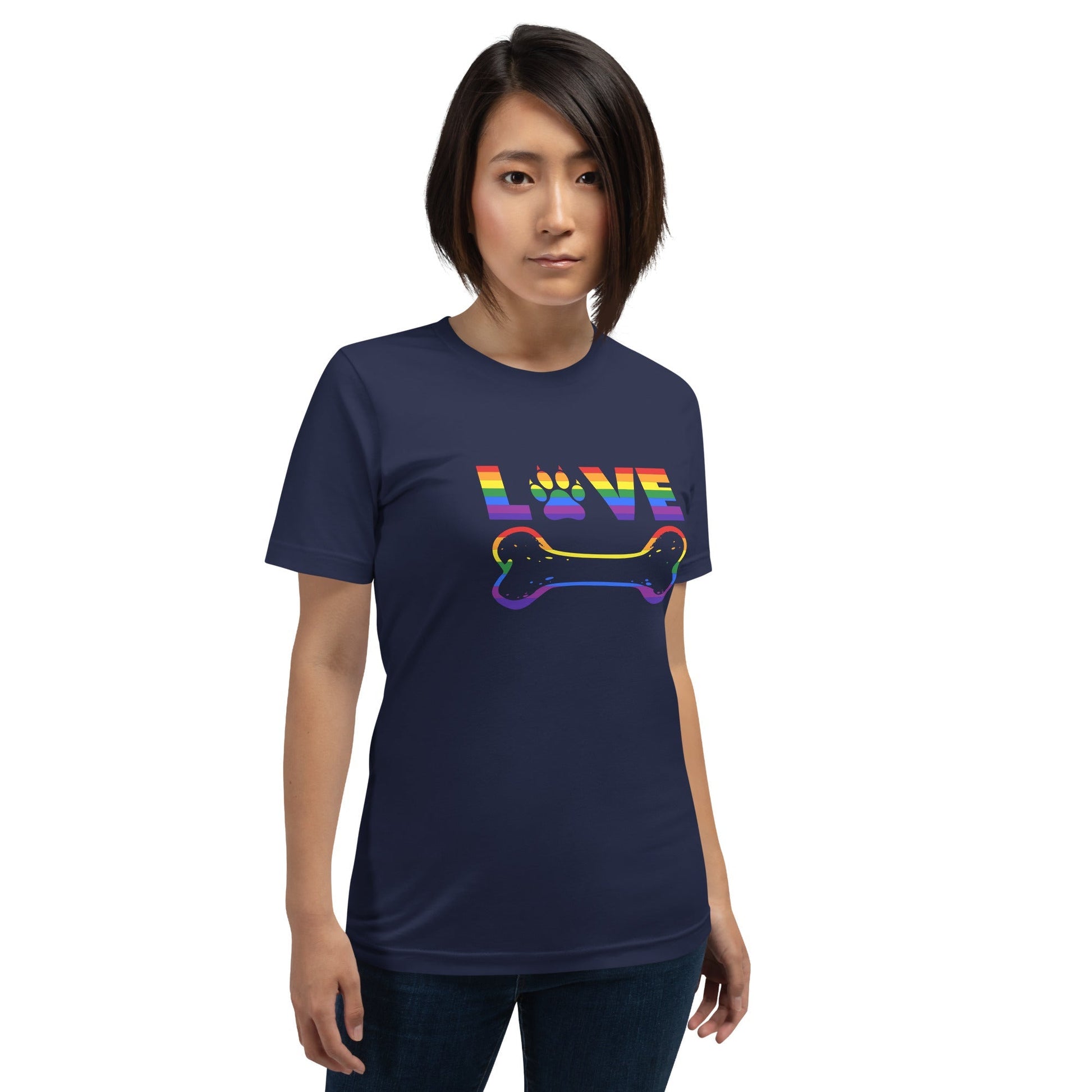 Dog Bone Rainbow T-Shirt - DoggyLoveandMore