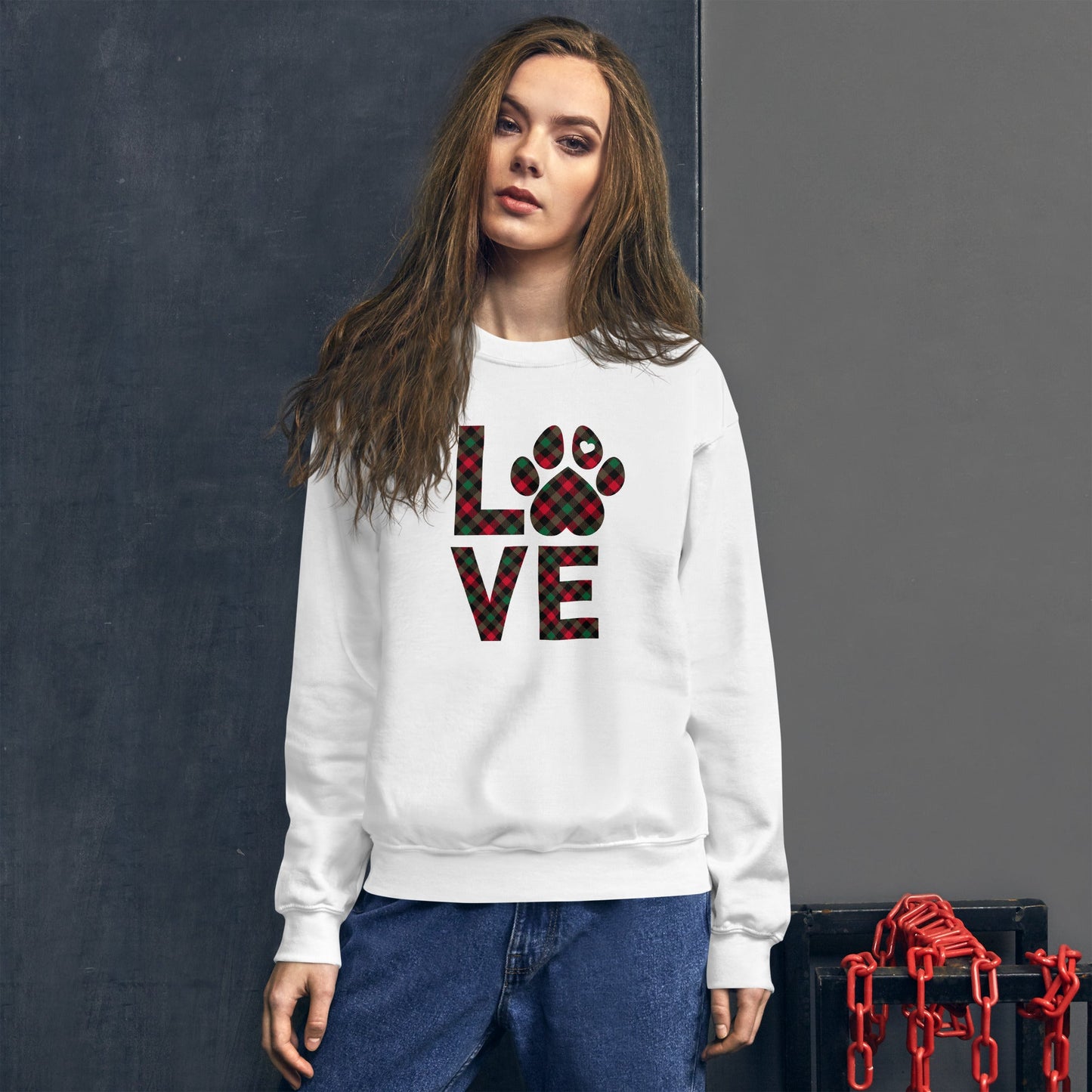 Dog LOVE Christmas Sweatshirt - DoggyLoveandMore