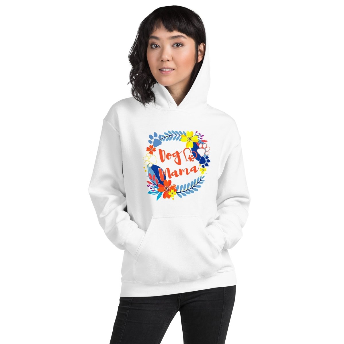 Dog Mama Flower Hoodie - DoggyLoveandMore