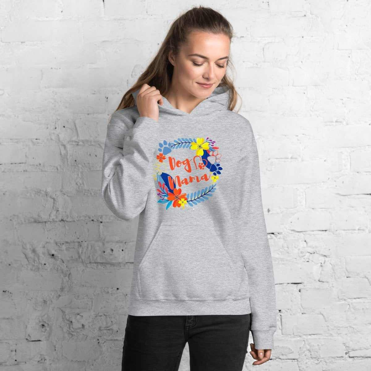 Dog Mama Flower Hoodie - DoggyLoveandMore