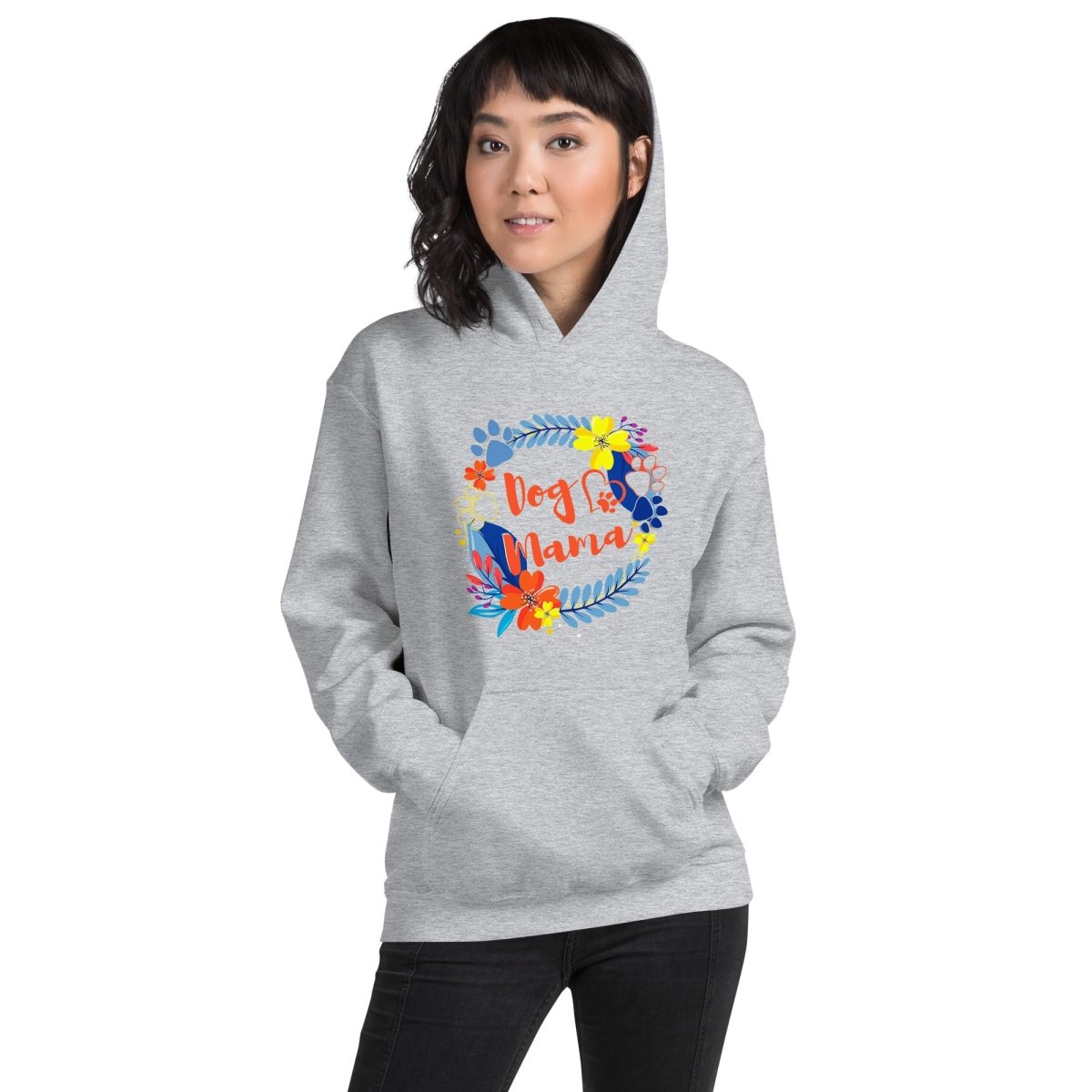 Dog Mama Flower Hoodie - DoggyLoveandMore