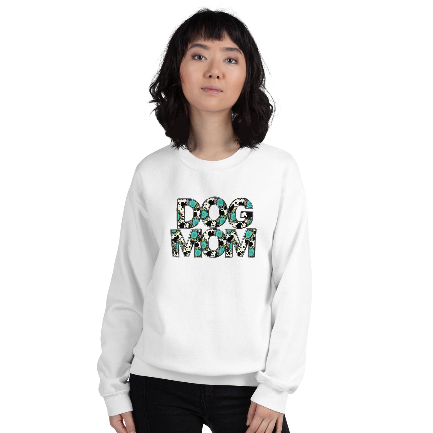 Dog Mom Teal Sunflower Sweatshirt - DoggyLoveandMore