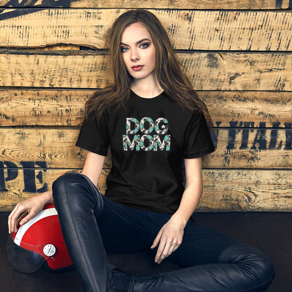 Dog Mom Teal Sunflower T-Shirt - DoggyLoveandMore