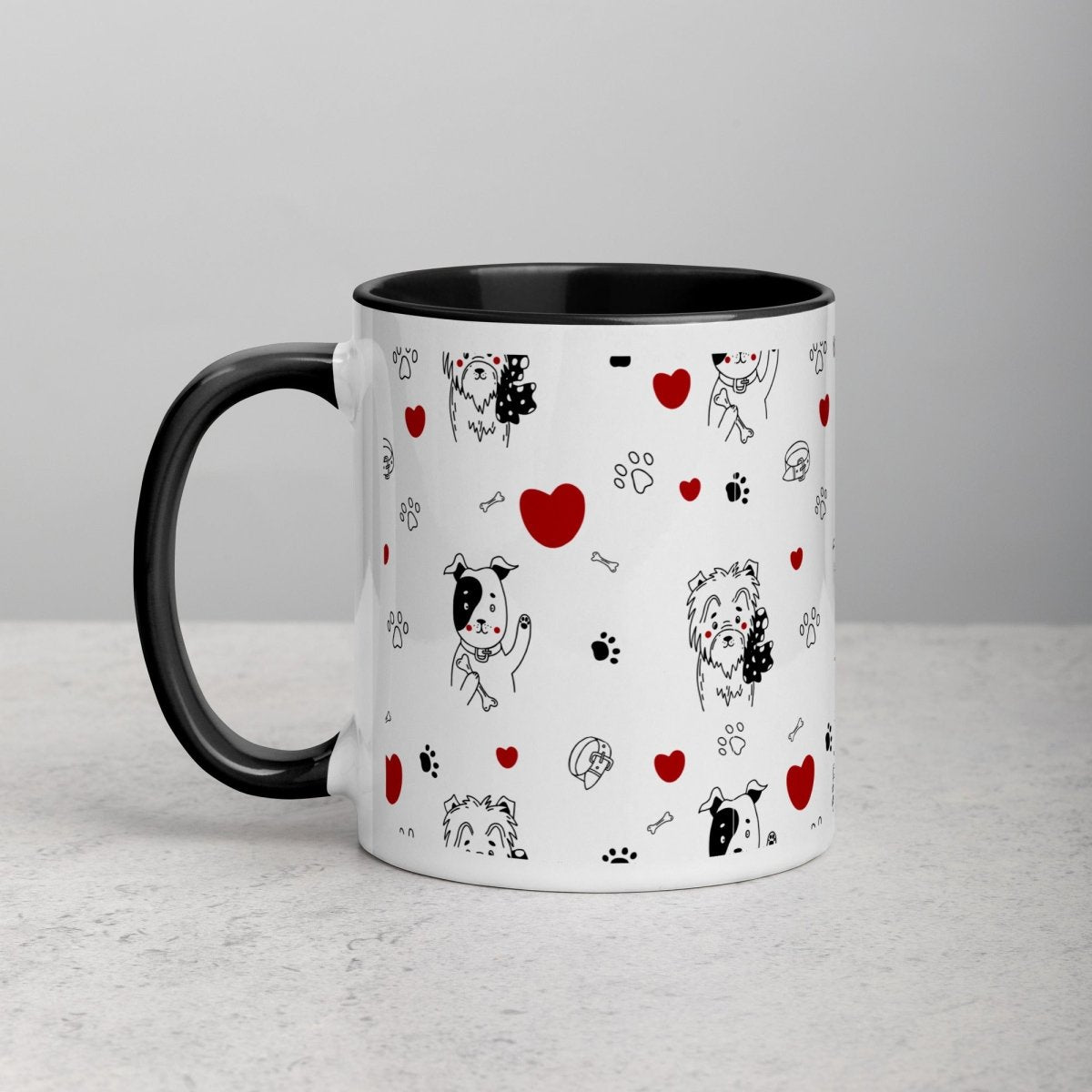 Dogs and Hearts Mug - DoggyLoveandMore