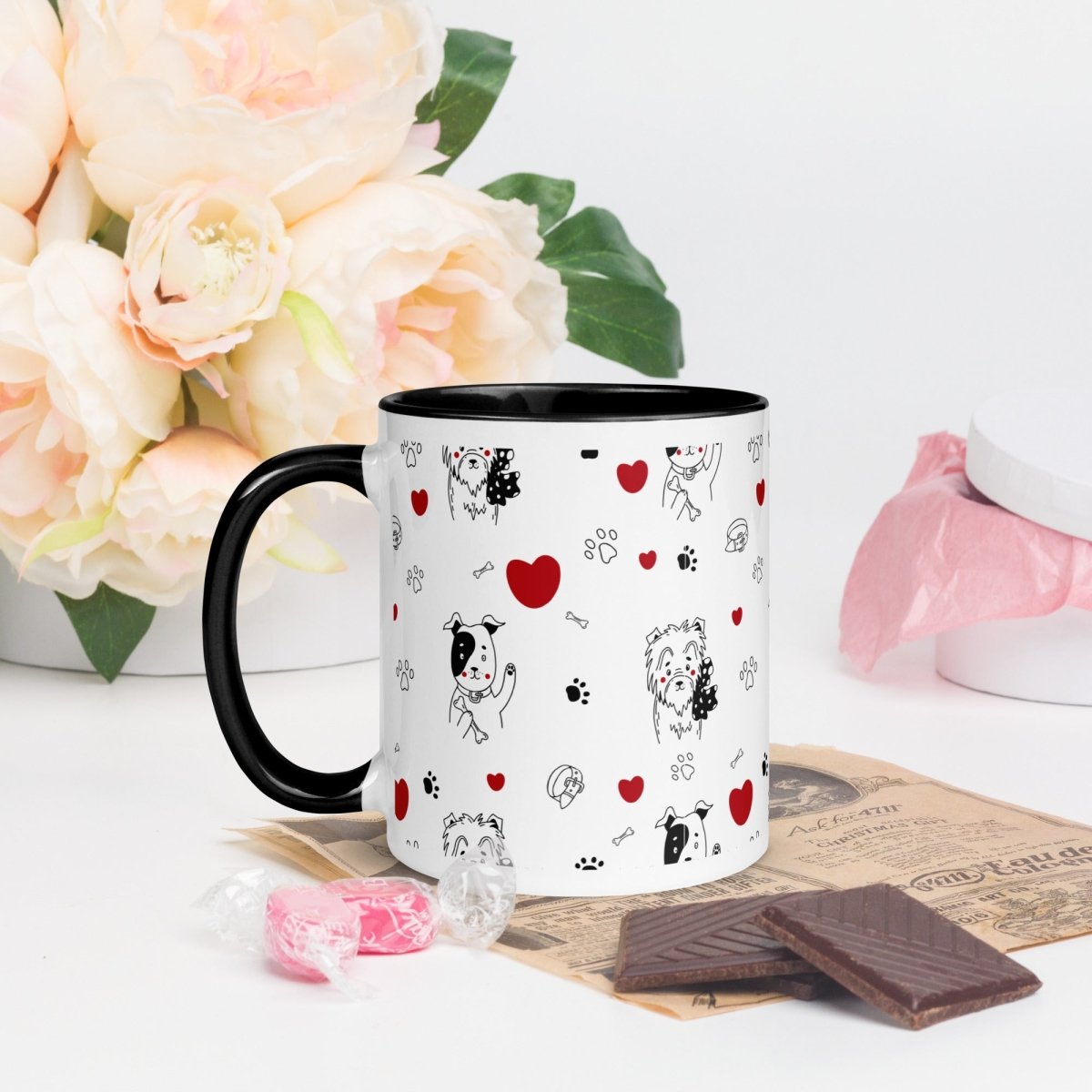 Dogs and Hearts Mug - DoggyLoveandMore