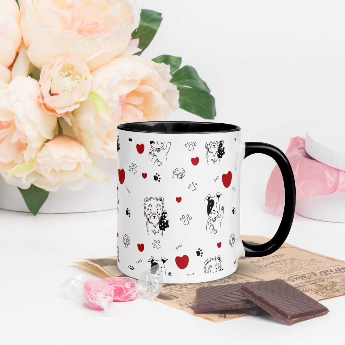 Dogs and Hearts Mug - DoggyLoveandMore