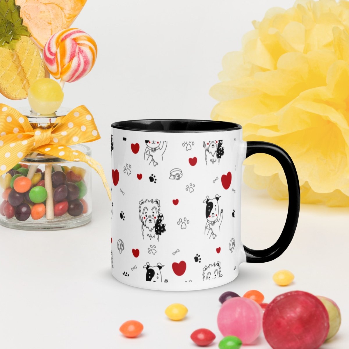 Dogs and Hearts Mug - DoggyLoveandMore