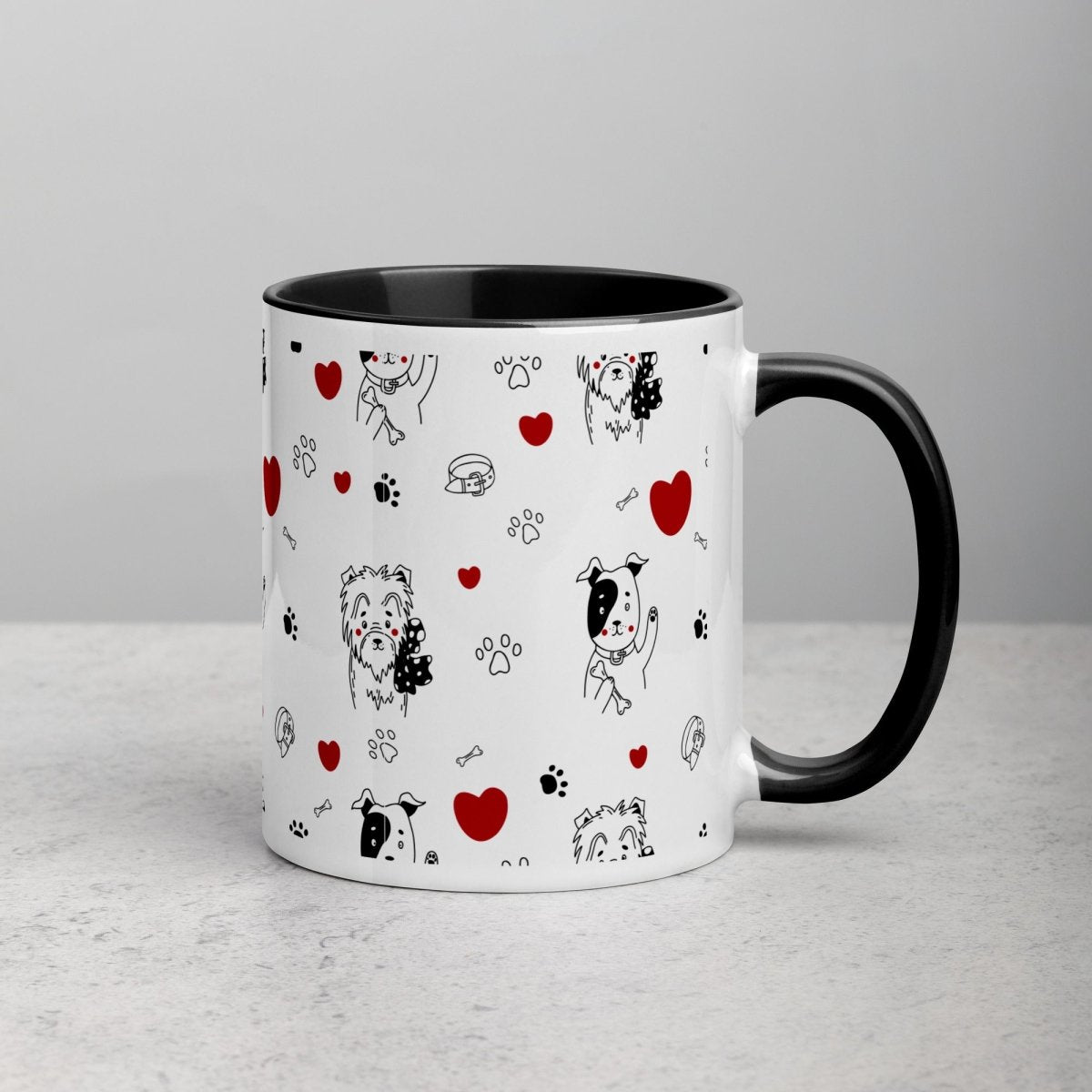 Dogs and Hearts Mug - DoggyLoveandMore