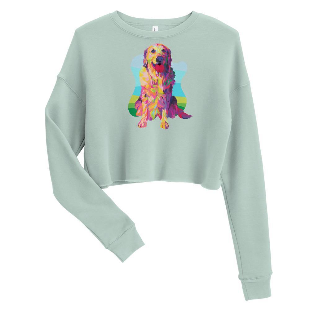 Golden Retriever Crop Sweatshirt - DoggyLoveandMore