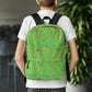 Green Paw Prints Backpack - DoggyLoveandMore