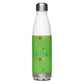 Green Paw Prints Stainless Steel Water Bottle - DoggyLoveandMore