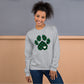 Green Plaid Dog Paw Sweatshirt - DoggyLoveandMore