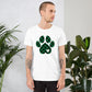Green Plaid Dog Paw T-Shirt - DoggyLoveandMore