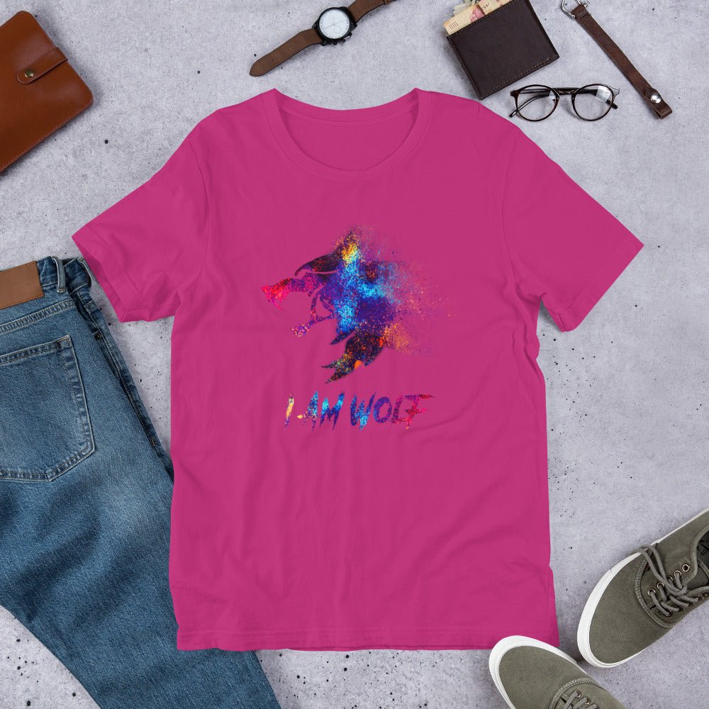 I AM WOLF Rainbow Graphic T-Shirt - DoggyLoveandMore