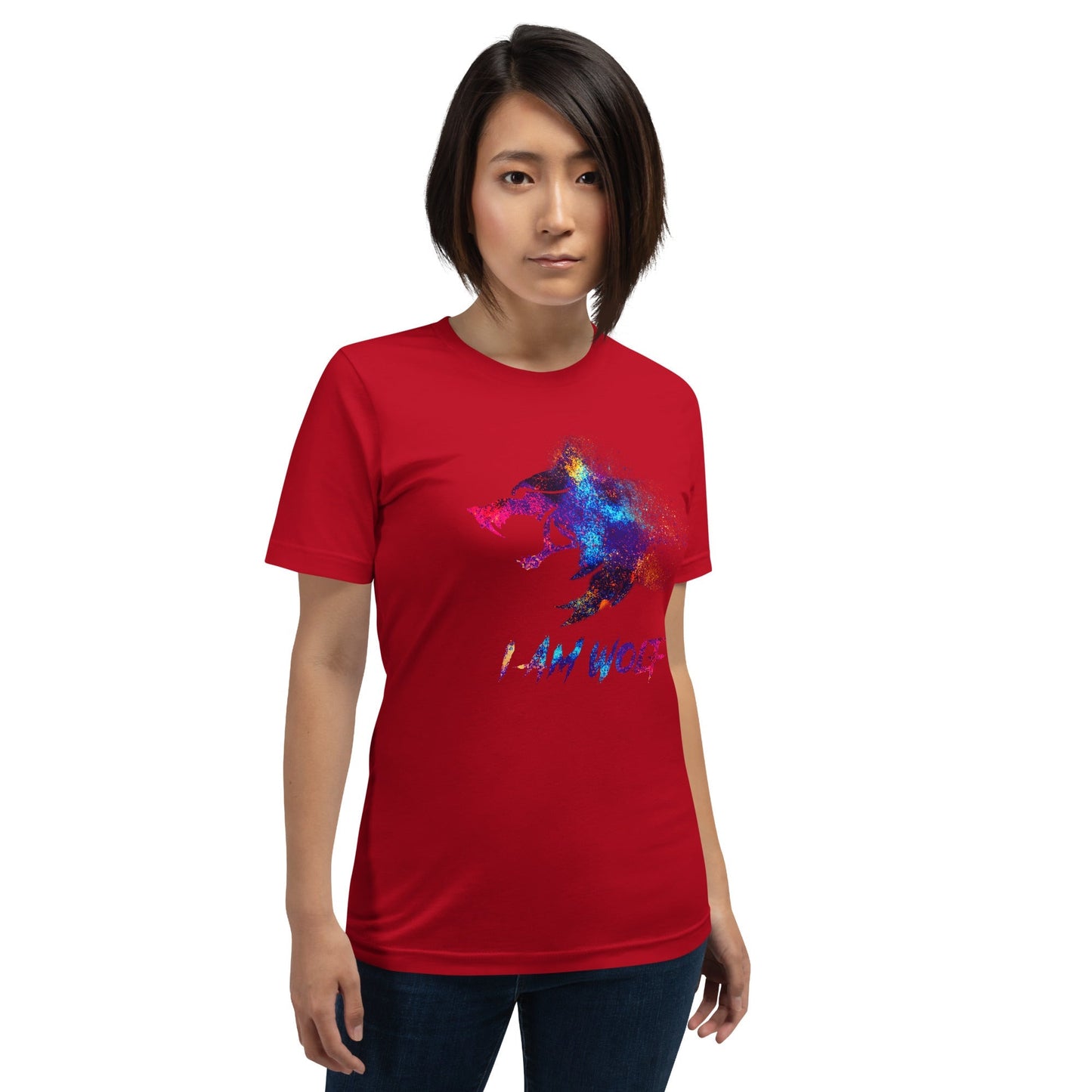 I AM WOLF Rainbow Graphic T-Shirt - DoggyLoveandMore